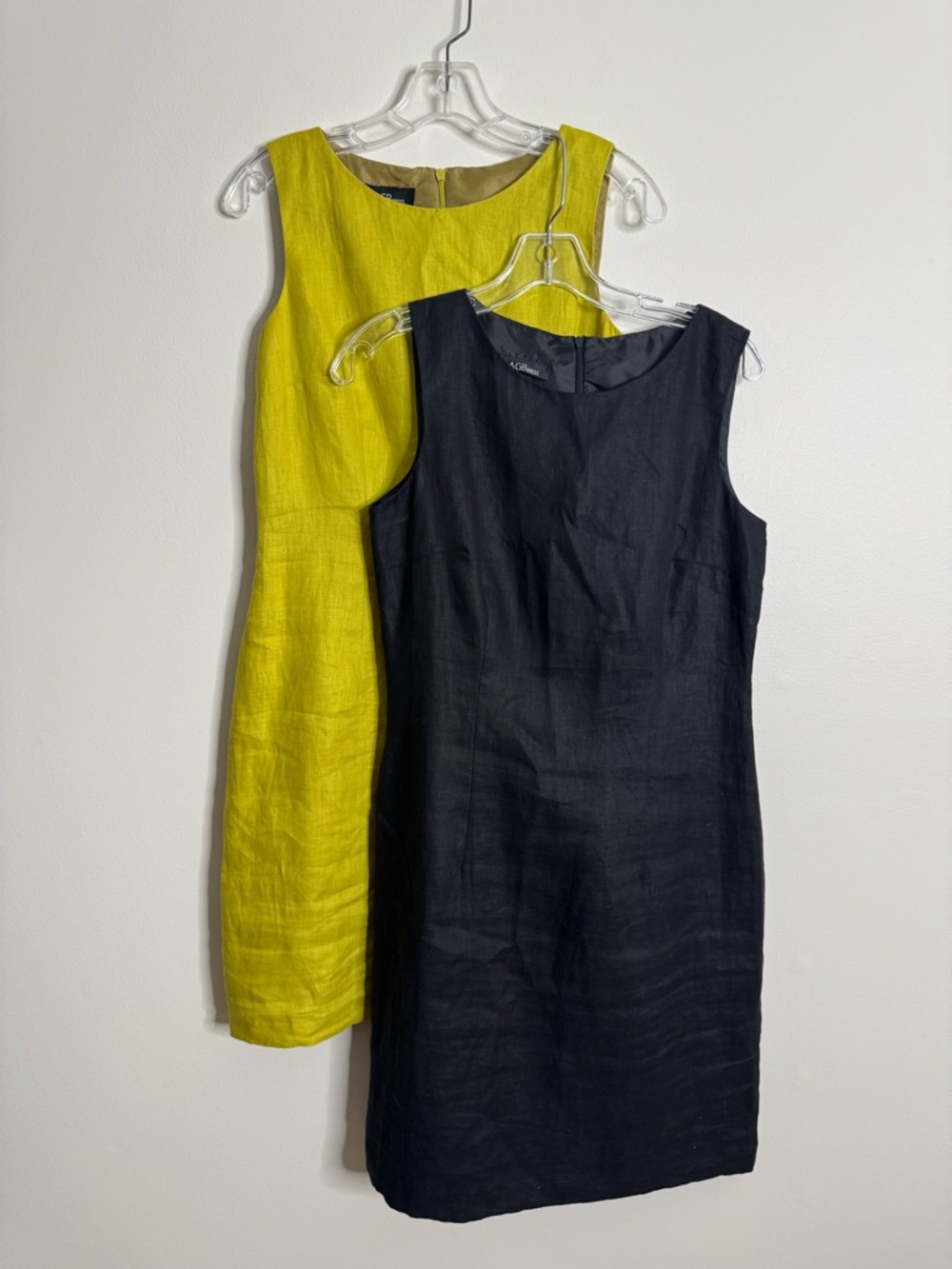 AGB Black and Yellow Sleeveless Mini Dress Duo